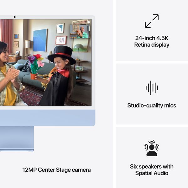 Моноблок Apple iMac 24 8CPU/8GPU/16GB/256GB Blue MWUF3 (M4) 328911 фото