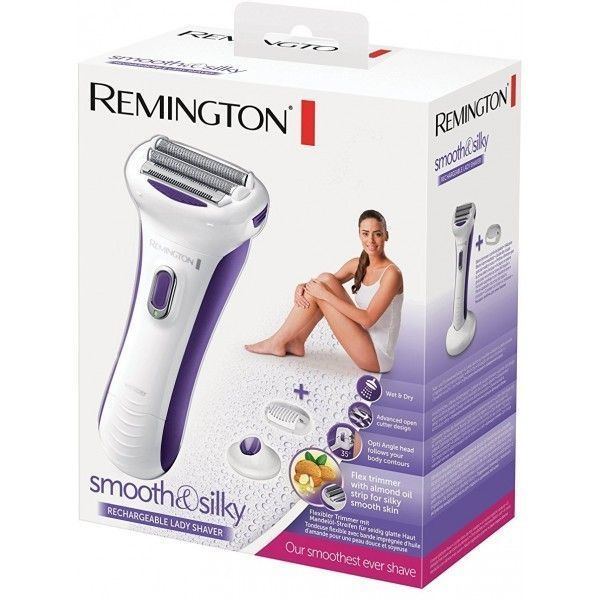 Бритва електр. Remington сіткова Smooth&Silky, бритв.головок-2, сух.+волог., жіночий тример, біло-фіолетовий (WDF5030) 370652 фото