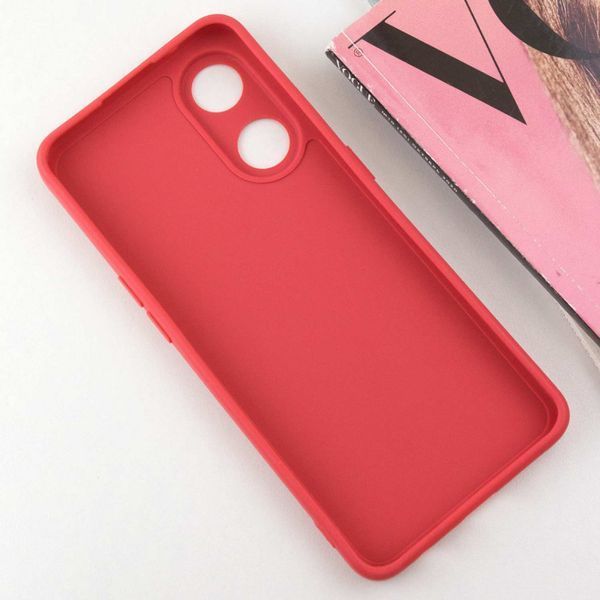 Силіконовий чохол Candy Full Camera для Oppo Reno 8 T 4G Червоний / Camellia 286358 фото