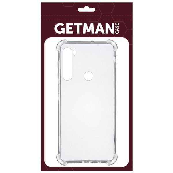 TPU чохол GETMAN Ease logo посилені кути для Xiaomi Redmi Note 8 / Note 8 2021 Безбарвний (прозорий) 217850 фото