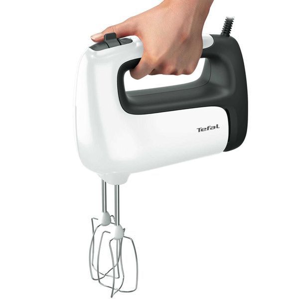 Міксер Tefal стаціонарний Prep'Mix+ Standbowl 500Вт, насадки-4, чаша-пластик, 2.5л, турборежим, біло-сірий (HT464138) 367510 фото