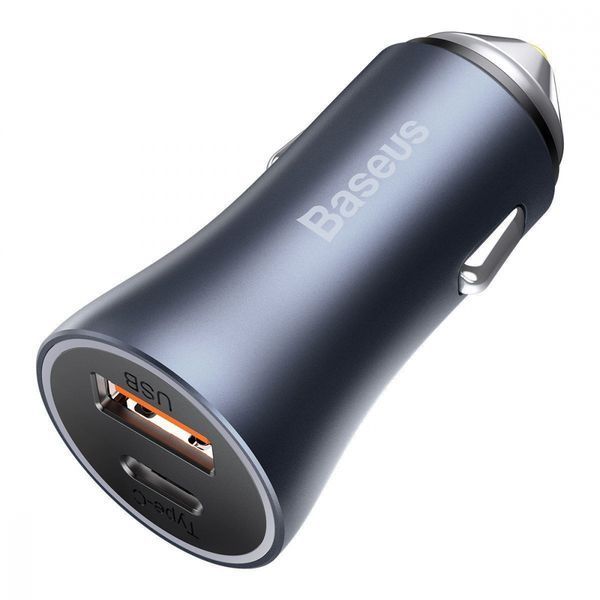 АЗП Baseus Golden Contactor Pro 40W USB + Type-C CCJD-0G (gray) 248260 фото