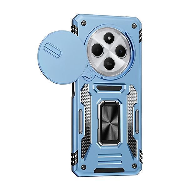 Ударостійкий чохол Camshield Army Ring для Xiaomi Redmi 14C / A4 / Poco C75 Блакитний / Light Blue 341482 фото