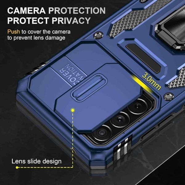 Ударостійкий чохол Camshield Army Ring для Samsung Galaxy A53 5G Синій / Navy 256182 фото