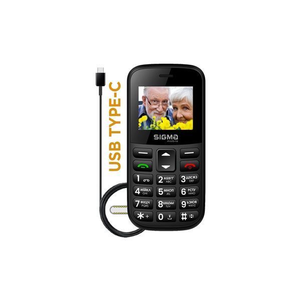 Мобільний телефон Sigma Mobile Comfort 50 Easy TYPE-C Black 348376 фото