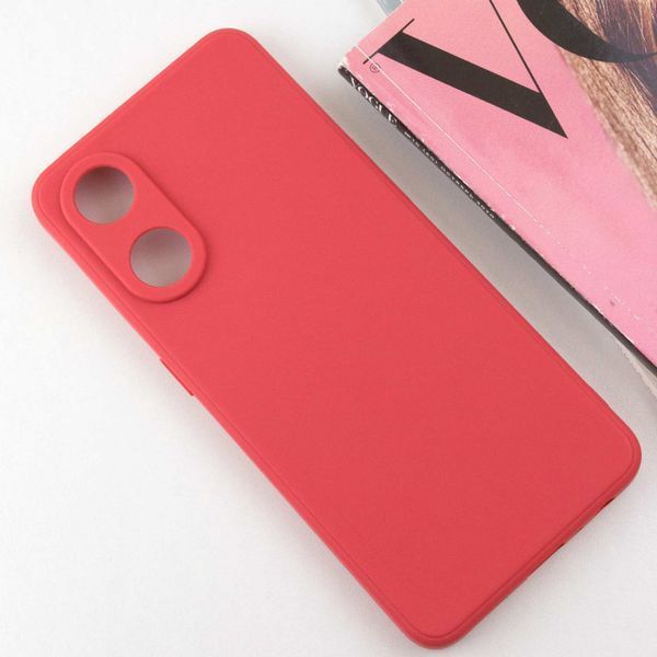Силіконовий чохол Candy Full Camera для Oppo Reno 8 T 4G Червоний / Camellia 286358 фото