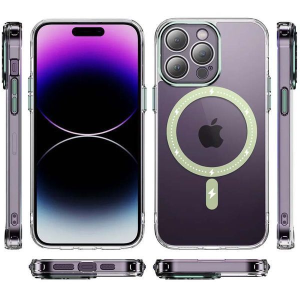 Чохол TPU+PC Colorful with MagSafe для Apple iPhone 13 Pro Max (6.7") Green 273710 фото