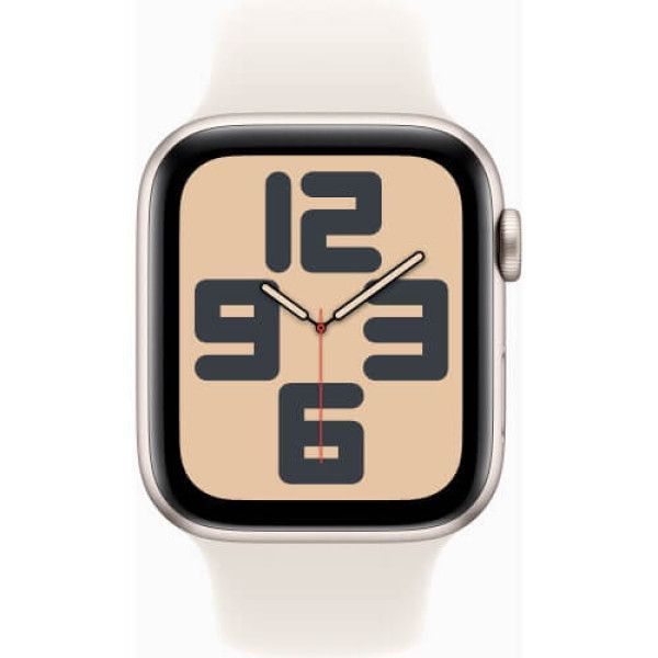 Apple Watch SE 2024 GPS 44mm Starlight Aluminium Case With Starlight Sport Band M/L MXEV3 322277 фото