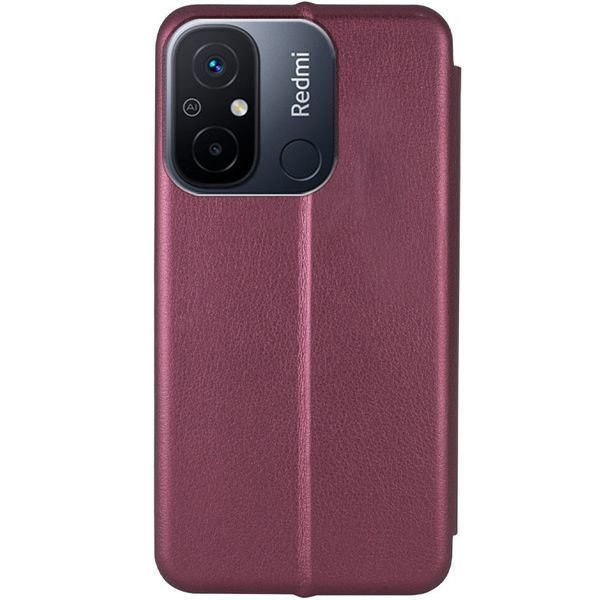 Шкіряний чохол (книжка) Classy для Xiaomi Redmi 12C Бордовий 273053 фото