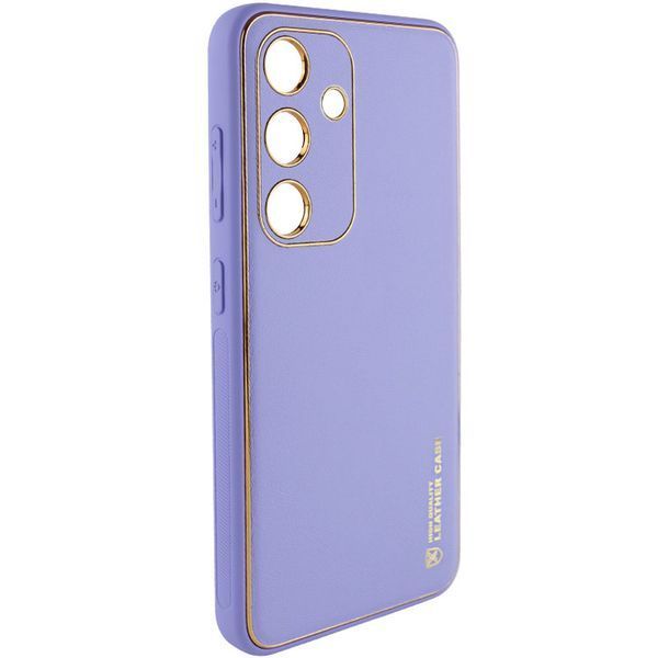 Шкіряний чохол Xshield для Samsung Galaxy S24 Бузковий / Dasheen 285974 фото