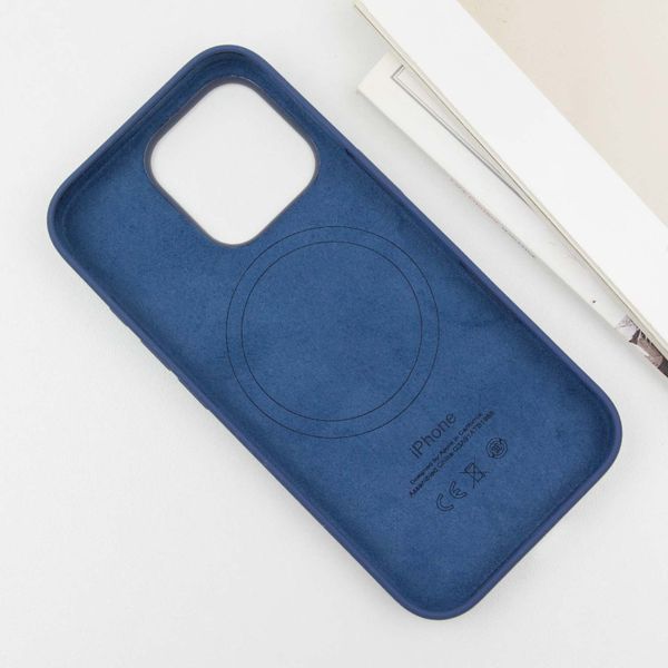 Чохол Silicone case (AAA) with Magsafe and Animation (button) для Apple iPhone 16 Pro (6.3") Stone Grey 339252 фото