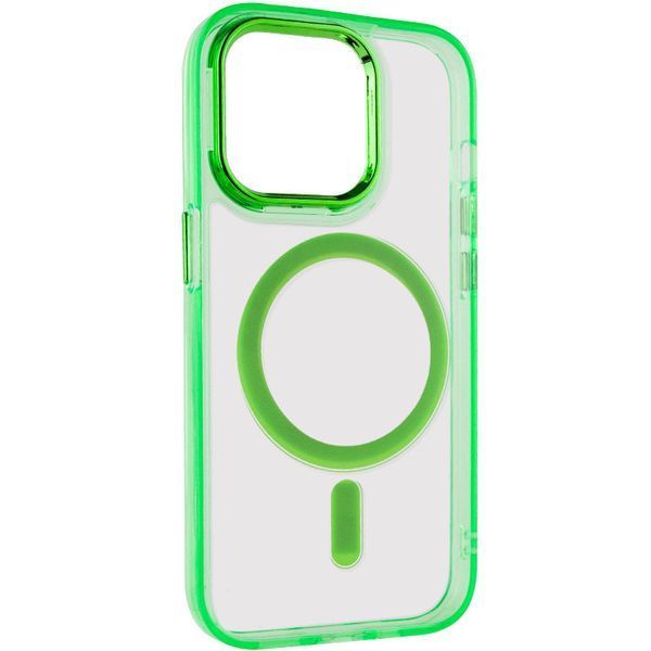 Чохол TPU Iris with MagSafe для Apple iPhone 13 Pro Max (6.7") Салатовий 272141 фото