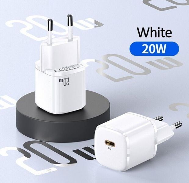 Зарядний Пристрій Usams T36 Super Si single Type-C QC&DP3.0 20W 3A White 259440 фото
