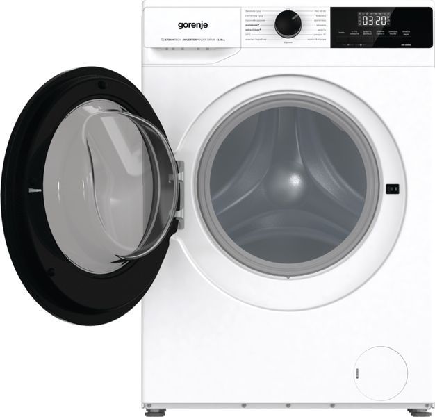 Прально-сушильна машина Gorenje фронтальна, 8(5)кг, 1400, A+, 55см, дисплей, пара, інвертор, білий (W3D2A854ADS) 382047 фото