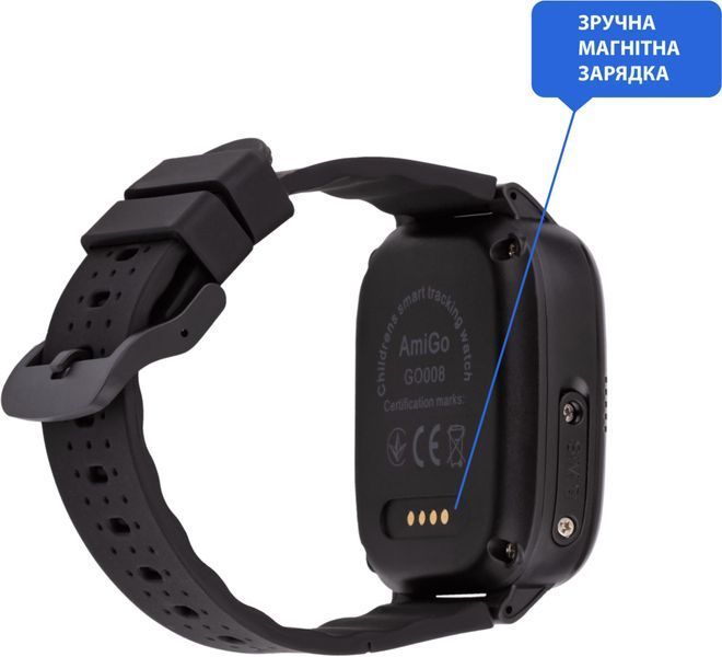 Смарт-часы для детей AmiGo GO008 MILKY GPS WIFI Black 318562 фото
