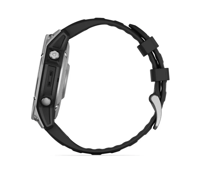 Смарт-годинник Garmin Fenix E 47mm AMOLED Stainless Steel with Black Silicone Band (010-03025-02,010-03025-00) 344132 фото