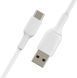 Кабель USB-A > USB-C заряджання/синхронізації Belkin 2м, 15Вт, Type-C, PVC, білий (CAB001BT2MWH) 369161 фото 4