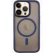 TPU+PC чохол Metal Buttons with MagSafe для Apple iPhone 16 Pro (6.3") Синій 318282 фото 1