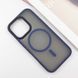 TPU+PC чохол Metal Buttons with MagSafe для Apple iPhone 16 Pro (6.3") Синій 318282 фото 2