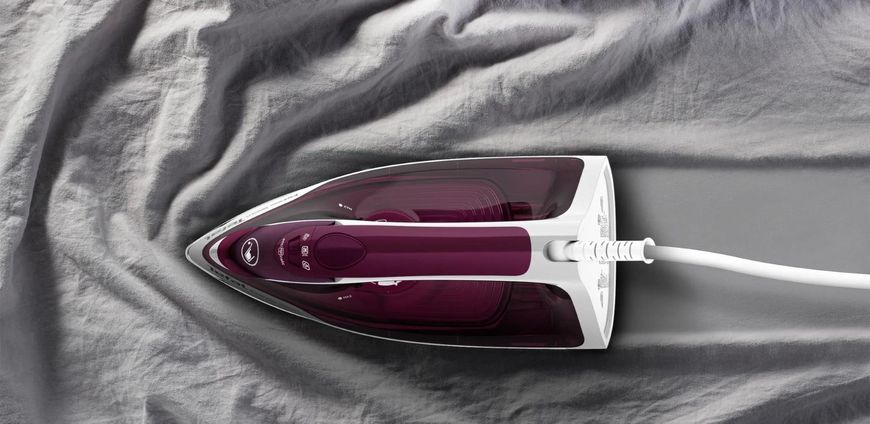 Праска Tefal Express Steam, 2400Вт, 270мл, паровий удар -160гр, постійна пара - 30гр, керам. підошва, бордовий (FV2835E0) 373888 фото