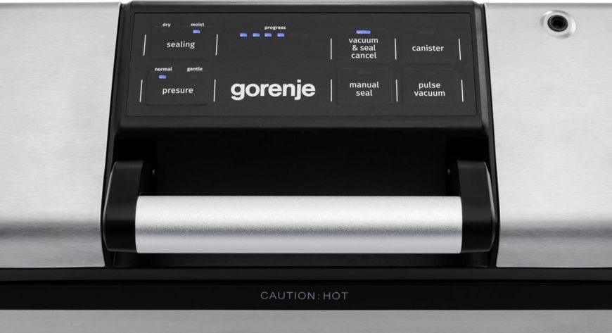 Вакууматор Gorenje для пакетів, 120Вт, 30см, електронне керування, +10 пакетів, нерж, чорний (VS120EPRO) 372355 фото