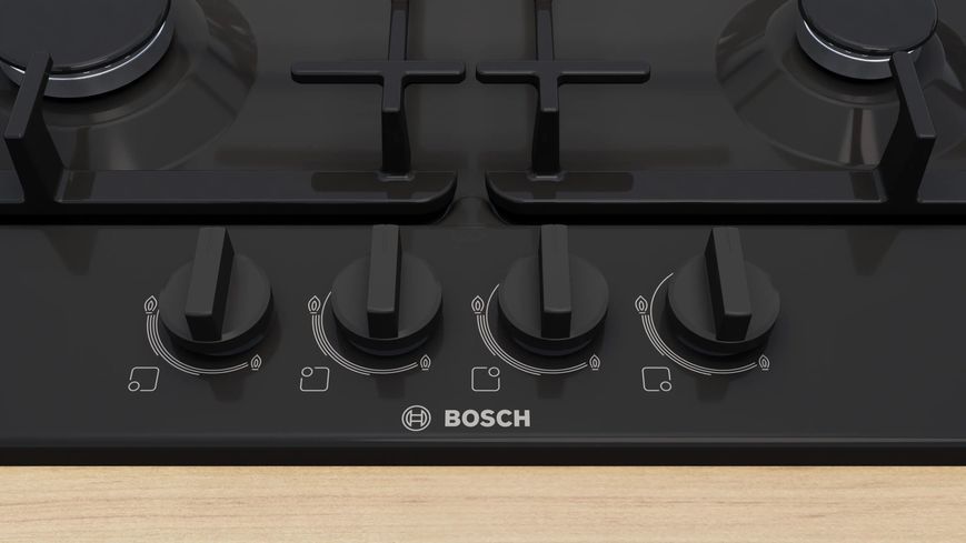Варильна поверхня Bosch газова, 60см, чавун, чорний 389539 фото