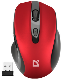 Миша DEFENDER (52052) Prime MB-053, 6D, 800-1600dpi, RED, wireless, silent 307020 фото
