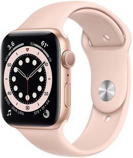 Смарт-годинник Apple Watch Series 6 44mm Gold Aluminum Case with Pink Sand Sport Band (M00E3) 165098 фото