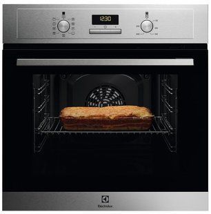 Духова шафа Electrolux електрична, 65л, A, дисплей, конвекція, нерж (EOF3H40BX) 366824 фото