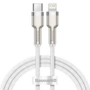 Кабель Baseus Cafule Metal Data USB кабель Type-C to iP PD 20W 1m (CATLJK-A02) White 214544 фото