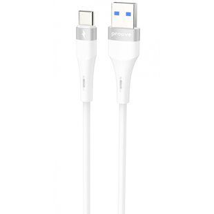 Кабель Proove Light Silicone Plus USB to Type-C 3A (1m) (CCLS15001202) white 383307 фото