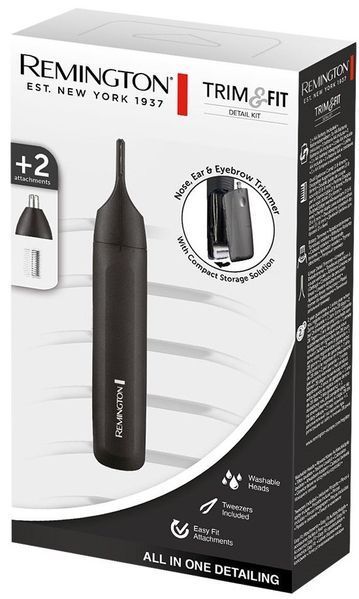 Тример Remington Trim & Fit, ААх1, вібраційний мотор, насадок-3, чохол, титан.напил., чорний (NE8000) 368540 фото