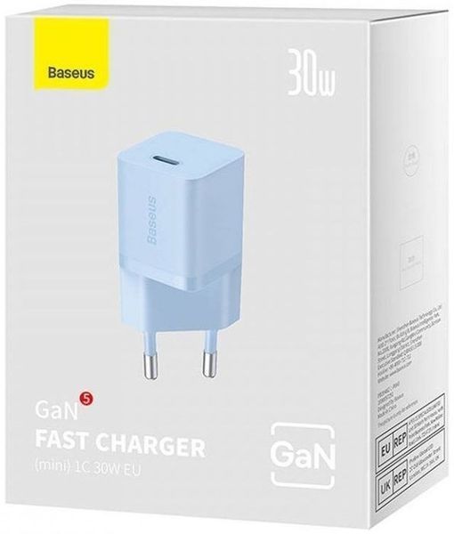 Зарядний Пристрій Baseus GaN5 Fast Charger 1C 30W CCGN070603 Blue 272643 фото