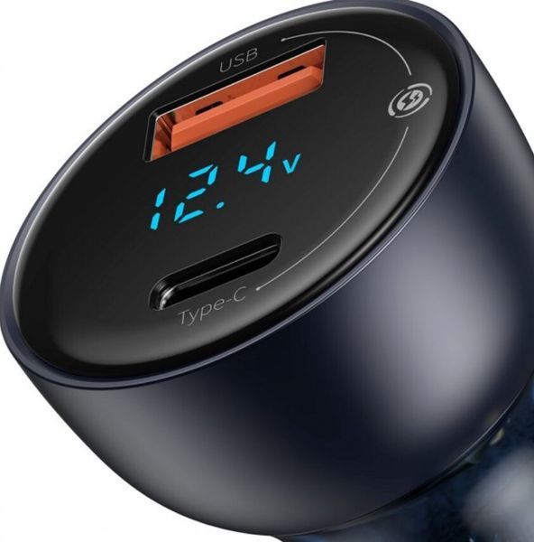 АЗП Baseus Particular Digital Display PPS Dual Quick Charger 65W USB + Type-C CCKX-C0G (gray) 248262 фото