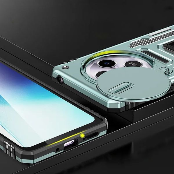 Ударостійкий чохол Camshield Army Ring для Xiaomi Redmi 14C / A4 / Poco C75 Зелений / Light Green 341483 фото