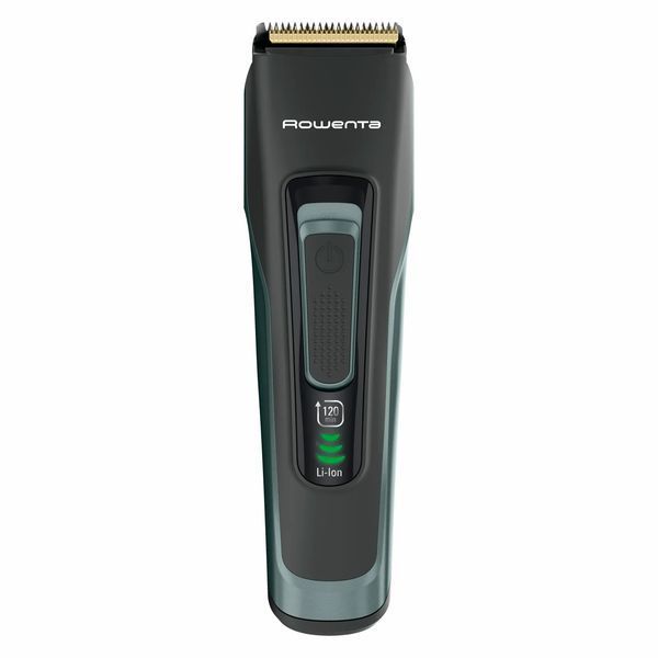 Машинка для стрижки Rowenta Advancer, для бороди, вусів, голови, мережа+акум., роторний мотор, насадок-2, кейс, титан.напил., темно-зелений (TN5224E0) 371484 фото