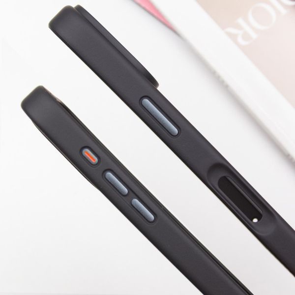 TPU+PC чохол Metal Buttons with MagSafe для Apple iPhone 16 Pro (6.3") Чорний 318283 фото