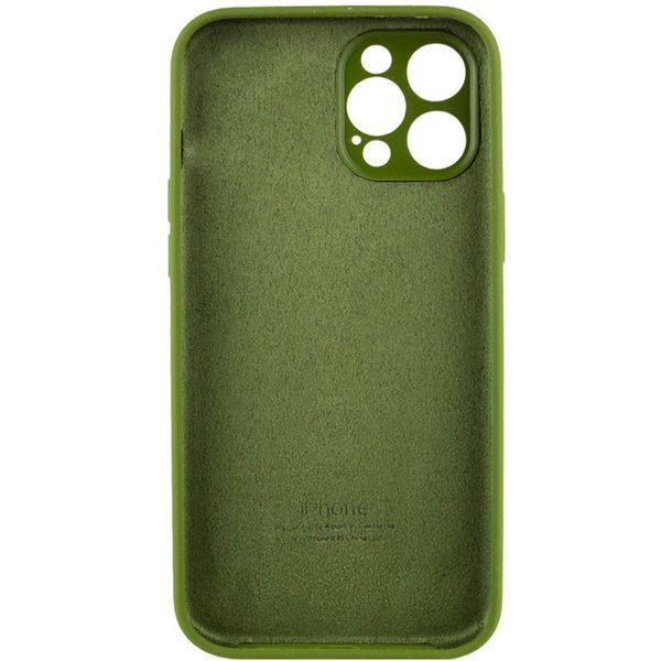 Чохол Silicone Case Full Camera Protective (AA) для Apple iPhone 12 Pro Max (6.7") Зелений / Dark Olive 261896 фото