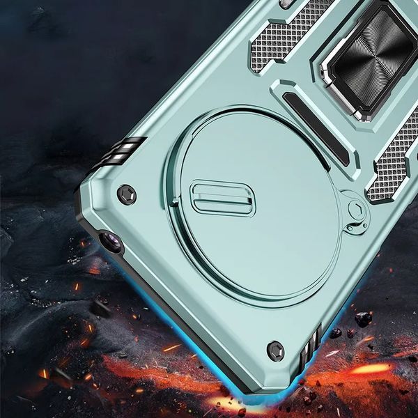 Ударостійкий чохол Camshield Army Ring для Xiaomi Redmi 14C / A4 / Poco C75 Зелений / Light Green 341483 фото