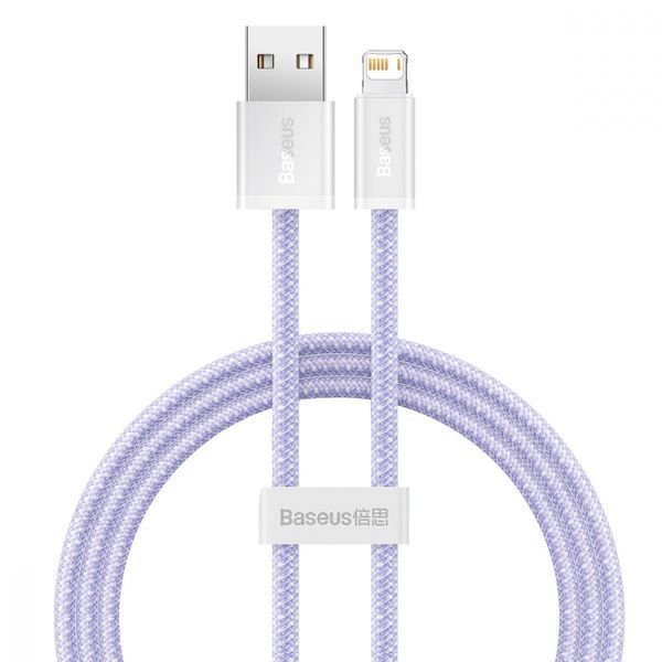 Кабель Baseus Dynamic Series Fast Charging Data USB кабель USB To IP 2.4A 1m (CALD000405) Purple 255238 фото