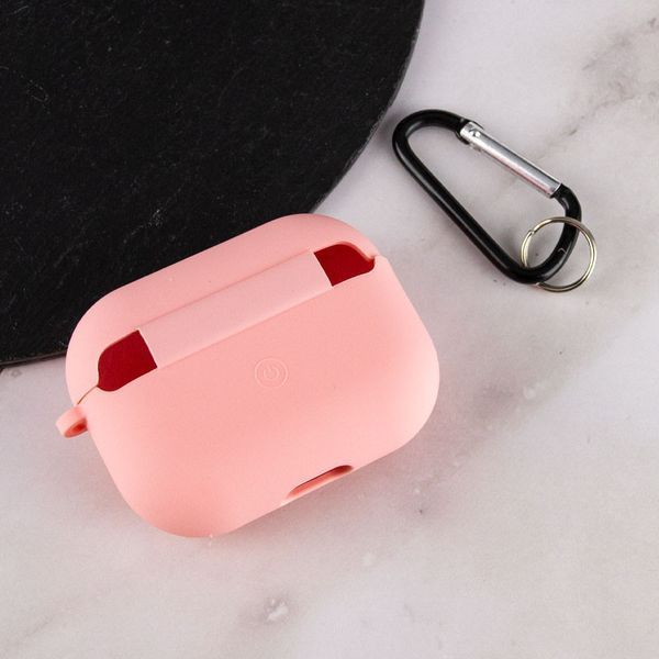 Силіконовий футляр з мікрофіброю для навушників Airpods Pro 2 / Pro Рожевий / Pink 262182 фото