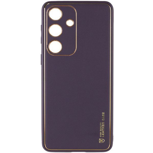 Шкіряний чохол Xshield для Samsung Galaxy S24 Фіолетовий / Dark Purple 285975 фото