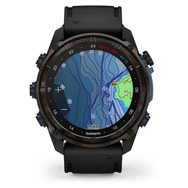 Смарт-годинник Garmin Descent Mk3i 43 mm Carbon Gray DLC Titanium w. Black Silicone Band (010-02753-10,010-02753-11) 381935 фото