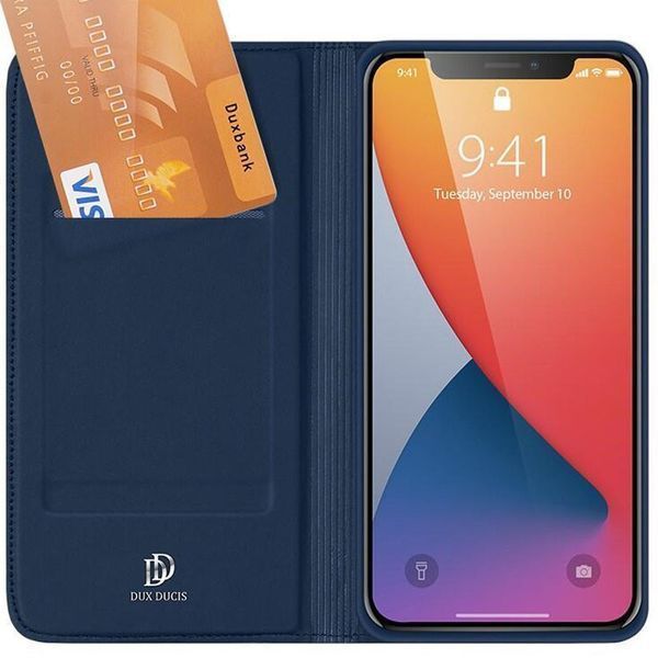 Чохол-книжка Dux Ducis з кишенею для візиток для Apple iPhone 12 Pro / 12 (6.1") Синій 201816 фото