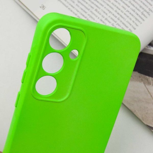 Чохол TPU GETMAN Liquid Silk Full Camera для Samsung Galaxy S24 Салатовий / Neon Green 397578 фото