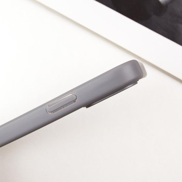 TPU чохол Transparent + Colour 1,5mm для Apple iPhone 15 (6.1") Grey 296092 фото