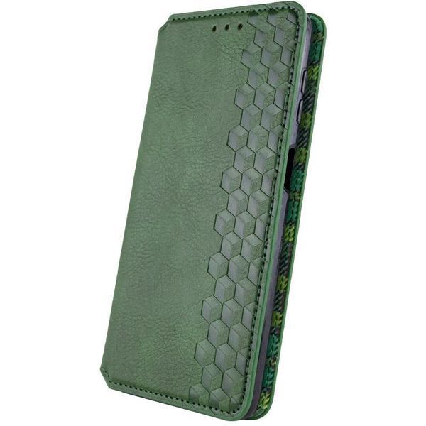 Шкіряний чохол-книжка GETMAN Cubic (PU) для Samsung Galaxy A07 Зелений 391235 фото