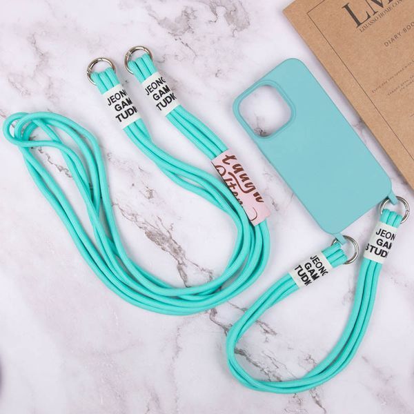 Чохол TPU two straps California для Apple iPhone 12 Pro / 12 (6.1") Бірюзовий / Marine Green 255736 фото
