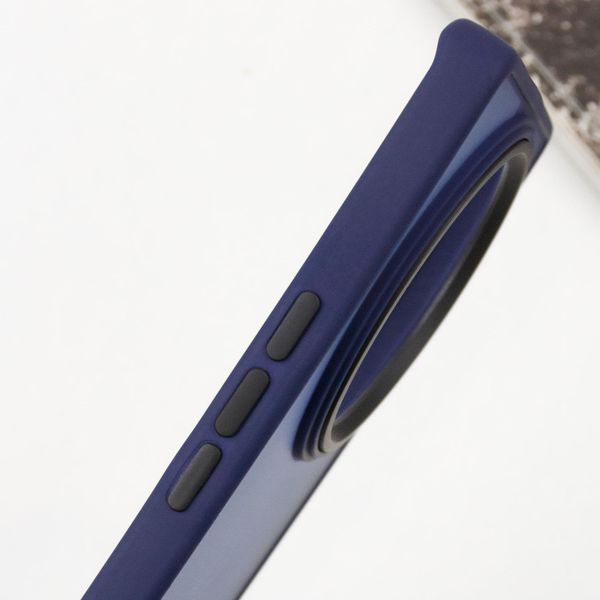 Чохол TPU+PC Lyon Frosted для Xiaomi Redmi Note 14 Pro 4G Navy Blue 355353 фото
