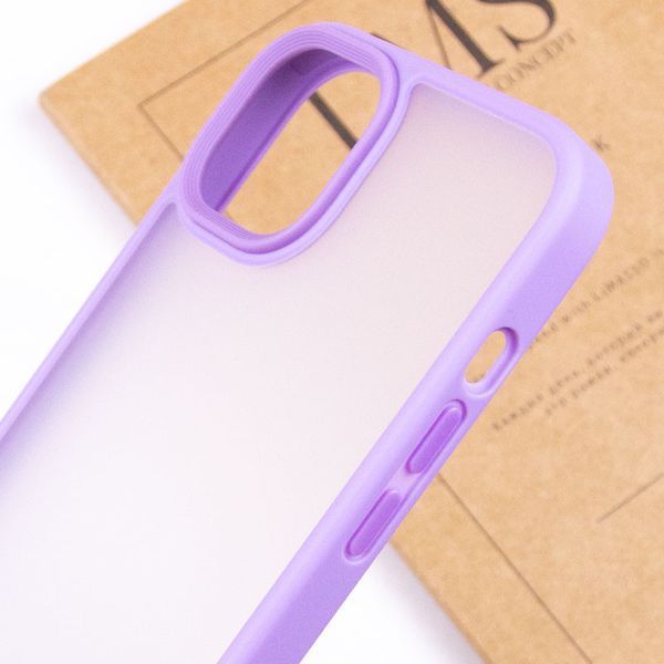 TPU+PC чохол Metal Buttons для Apple iPhone 15 Plus (6.7") Бузковий 275712 фото